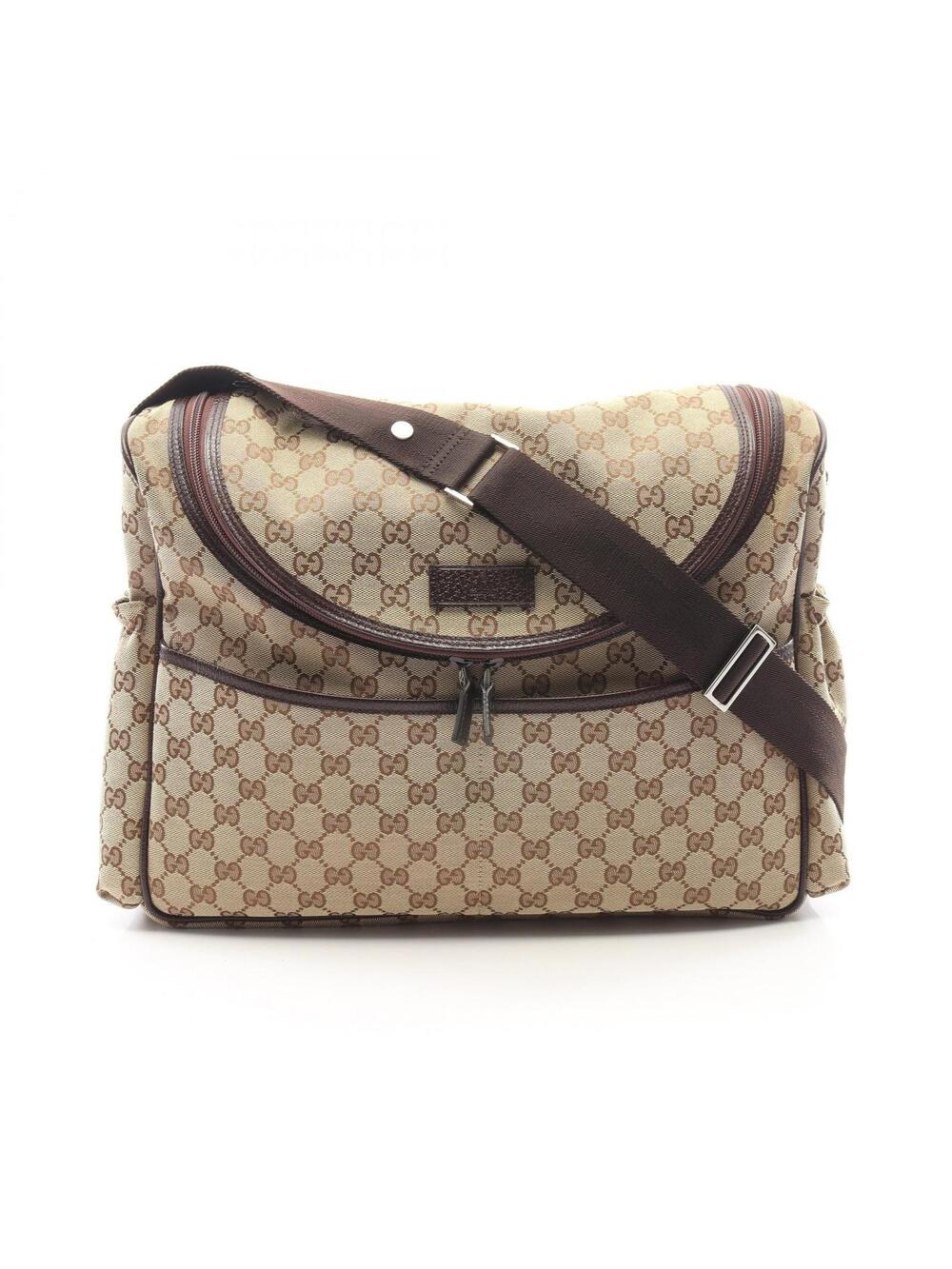 Gucci Gg Canvas Shoulder Bag Leather #279702G10B